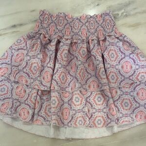 Adorable Pink Patterned Kids Skirt